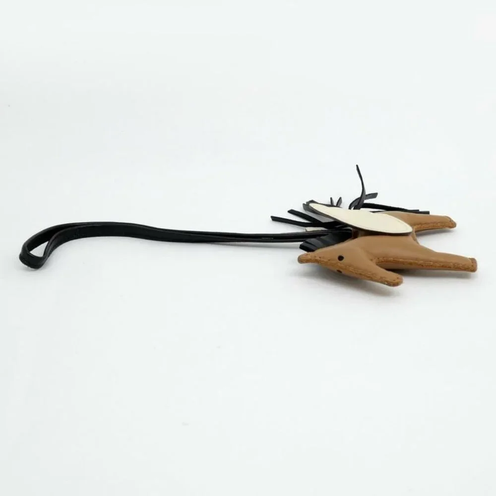 Hermes Pegase Pegasus PM Sesame Black Nata Anyo-milo Bag Charm - Picture 3 of 10